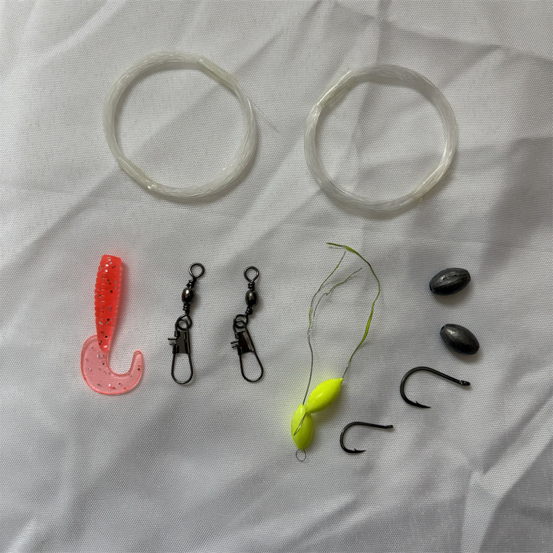 Survival Fishing Kit Basic Version Compact Fishing Kit With Fish Line Fish Hook Fish Float Bait for  Hiking Camping