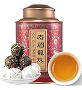 XIXICHA Shou Mei White Tea Pearls Tea Aged White Tea Dragon Pearls Tea Shoumei Tea Fuding White T...